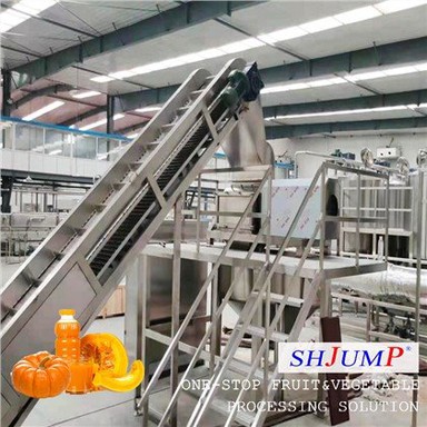 Ķirbju biezeņa apstrādes līnija